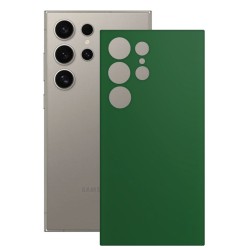 Folie skin SILKASE, pentru Samsung Galaxy S25 Ultra, verde inchis mat, protectie spate telefon