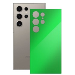 Folie skin SILKASE, pentru Samsung Galaxy S25 Ultra, verde neon, protectie spate telefon