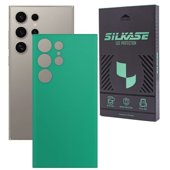 Folie skin SILKASE, pentru Samsung Galaxy S25 Ultra, turcoaz mat, protectie spate telefon (SILKASE, S25 Ultra) by www.silkase.ro Folie skin SILKASE, pentru Samsung Galaxy S25 Ultra, turcoaz mat, protectie spate telefon (S25 Ultra, S2012) by www.silkase.ro