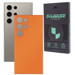 Folie skin SILKASE, pentru Samsung Galaxy S25 Ultra, portocaliu mat, protectie spate telefon Folie skin SILKASE, pentru Samsung Galaxy S25 Ultra, portocaliu mat, protectie spate telefon