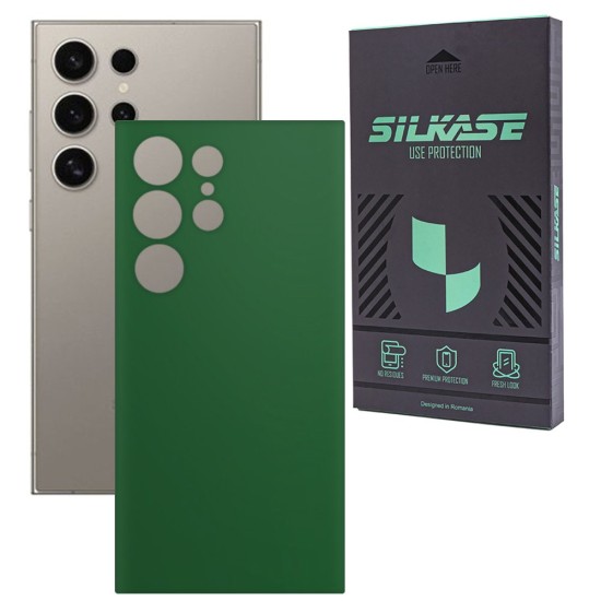 Folie skin SILKASE, pentru Samsung Galaxy S25 Ultra, verde inchis mat, protectie spate telefon (SILKASE, S25 Ultra) by www.silkase.ro Folie skin SILKASE, pentru Samsung Galaxy S25 Ultra, verde inchis mat, protectie spate telefon (S25 Ultra, S2021) by www.silkase.ro