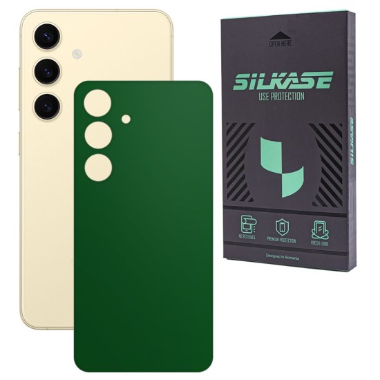 Folie skin SILKASE, pentru Samsung Galaxy S25, verde inchis mat, protectie spate telefon (SILKASE, S25) by www.silkase.ro Folie skin SILKASE, pentru Samsung Galaxy S25, verde inchis mat, protectie spate telefon (S25, S1973) by www.silkase.ro