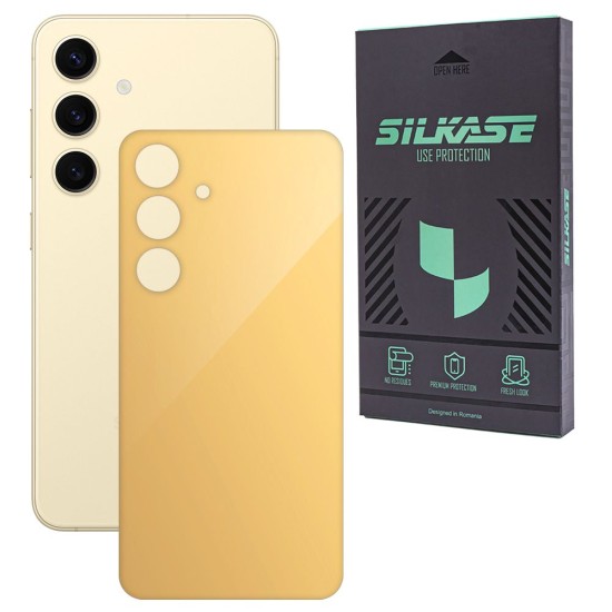 Folie skin SILKASE, pentru Samsung Galaxy S25, bej, protectie spate telefon (S25, S1954) by www.silkase.ro