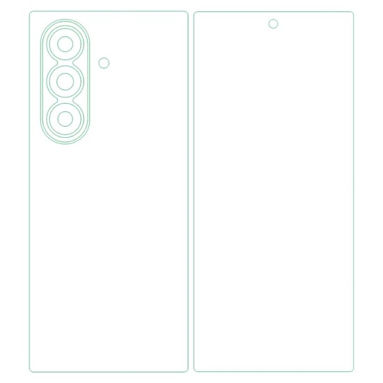 Set 2 folii mate SILKASE pentru Samsung Galaxy Z Fold7, protectie telefon, silicon (Z Fold7, F7789) by www.silkase.ro