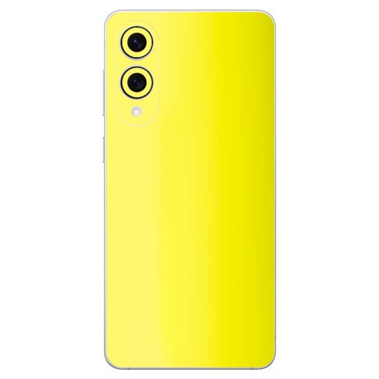 Folie skin SILKASE pentru Samsung Galaxy S25 Edge, protectie spate telefon, galben fluorescent (S25 Edge, S2046) by www.silkase.ro
