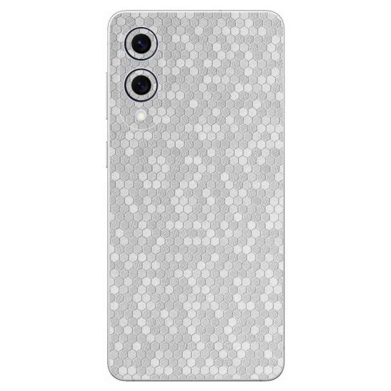 Folie skin SILKASE pentru Samsung Galaxy S25 Edge, protectie spate telefon, gri hexa (S25 Edge, S2036) by www.silkase.ro