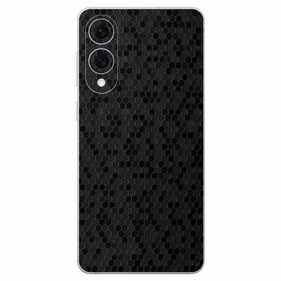 Folie skin SILKASE pentru Samsung Galaxy S25 Edge, protectie spate telefon, negru hexa (S25 Edge, S2034) by www.silkase.ro