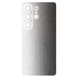 Folie skin SILKASE pentru Samsung Galaxy S26 Ultra, protectie spate telefon, gri deschis brushed Folie skin SILKASE pentru Samsung Galaxy S26 Ultra, protectie spate telefon, gri deschis brushed