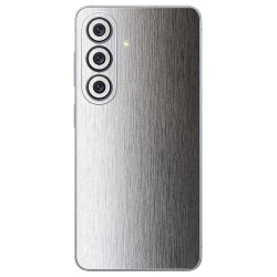 Folie skin SILKASE pentru Samsung Galaxy S26, protectie spate telefon, gri deschis brushed