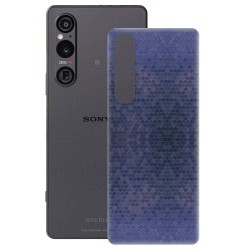 Folie skin SILKASE pentru Sony Xperia 1 V, albastru hexa, protectie spate telefon