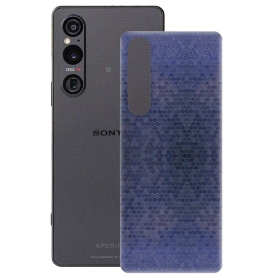 Folie skin SILKASE pentru Sony Xperia 1 V, albastru hexa, protectie spate telefon (Xperia 1 V, S1103) by www.silkase.ro