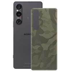 Folie skin SILKASE pentru Sony Xperia 1 V, camo verde, protectie spate telefon