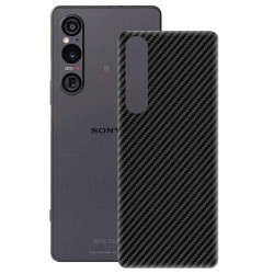 Folie skin SILKASE pentru Sony Xperia 1 V, carbon, protectie spate telefon
