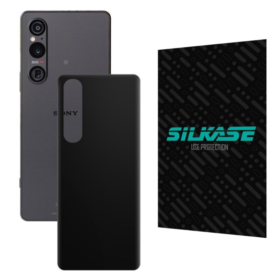 Folie skin SILKASE pentru Sony Xperia 1 V, negru mat, protectie spate telefon (SILKASE, Xperia 1 V) by www.silkase.ro Folie skin SILKASE pentru Sony Xperia 1 V, negru mat, protectie spate telefon (Xperia 1 V, S1117) by www.silkase.ro