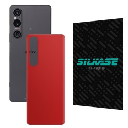Folie skin SILKASE pentru Sony Xperia 1 V, rosu, protectie spate telefon
