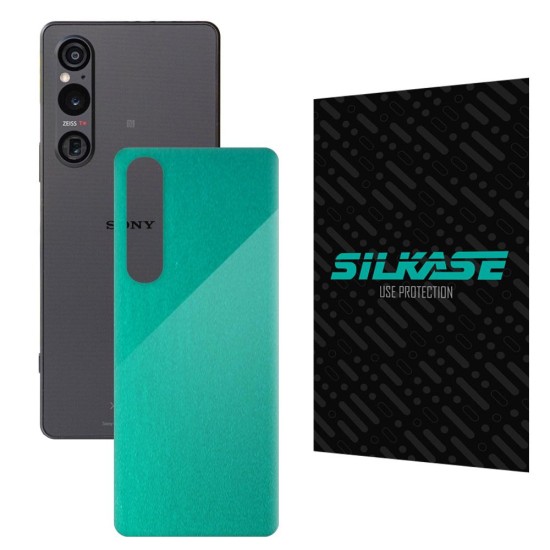 Folie skin SILKASE pentru Sony Xperia 1 V, turcoaz metalic, protectie spate telefon (SILKASE, Xperia 1 V) by www.silkase.ro Folie skin SILKASE pentru Sony Xperia 1 V, turcoaz metalic, protectie spate telefon (Xperia 1 V, S1121) by www.silkase.ro