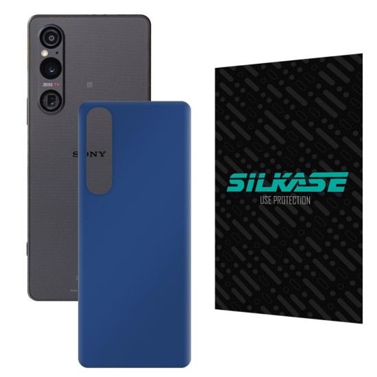 Folie skin SILKASE pentru Sony Xperia 1 V, albastru inchis mat, protectie spate telefon (Xperia 1 V, S1104) by www.silkase.ro