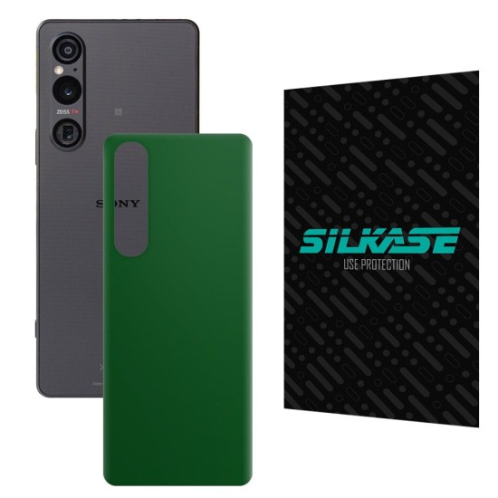 Folie skin SILKASE pentru Sony Xperia 1 V, verde inchis mat, protectie spate telefon (SILKASE, Xperia 1 V) by www.silkase.ro Folie skin SILKASE pentru Sony Xperia 1 V, verde inchis mat, protectie spate telefon (Xperia 1 V, S1124) by www.silkase.ro