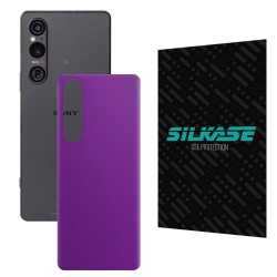 Folie skin SILKASE pentru Sony Xperia 1 V, violet mat, protectie spate telefon