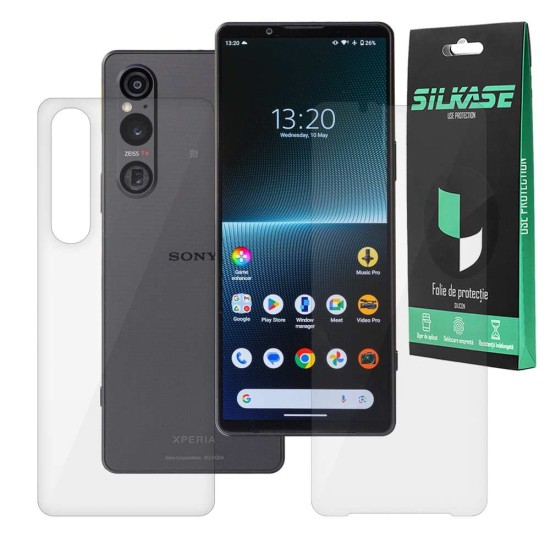 Set 2 folii SILKASE pentru Sony Xperia 1 V, protectie telefon, silicon regenerabil (SILKASE, Xperia 1 V) by www.silkase.ro Set 2 folii SILKASE pentru Sony Xperia 1 V, protectie telefon, silicon regenerabil (Xperia 1 V, F5893) by www.silkase.ro