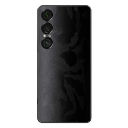Folie skin SILKASE pentru Sony Xperia 1 VII, protectie spate telefon, negru camuflaj