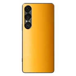 Folie skin SILKASE pentru Sony Xperia 1 VII, protectie spate telefon, portocaliu deschis mat
