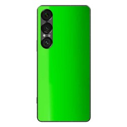 Folie skin SILKASE pentru Sony Xperia 1 VII, protectie spate telefon, verde neon lucios
