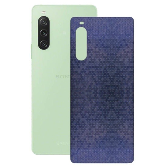 Folie skin SILKASE pentru Sony Xperia 10 V, albastru hexa, protectie spate telefon (Xperia 10 V, S1127) by www.silkase.ro