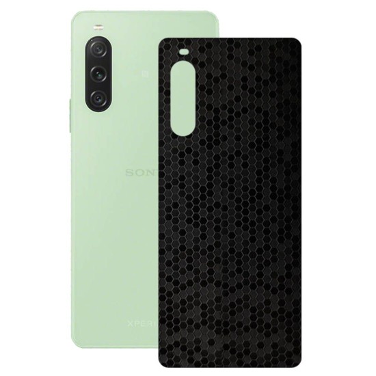 Folie skin SILKASE pentru Sony Xperia 10 V, negru hexa, protectie spate telefon (SILKASE, Xperia 10 V) by www.silkase.ro Folie skin SILKASE pentru Sony Xperia 10 V, negru hexa, protectie spate telefon (Xperia 10 V, S1140) by www.silkase.ro