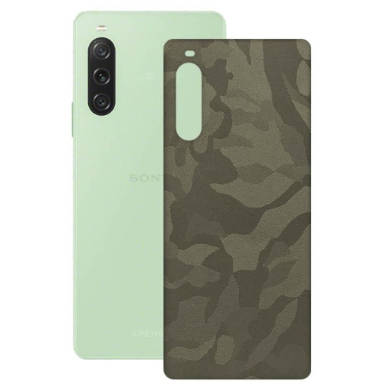 Folie skin SILKASE pentru Sony Xperia 10 V, camo verde, protectie spate telefon (SILKASE, Xperia 10 V) by www.silkase.ro Folie skin SILKASE pentru Sony Xperia 10 V, camo verde, protectie spate telefon (Xperia 10 V, S1131) by www.silkase.ro