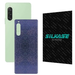 Folie skin SILKASE pentru Sony Xperia 10 V, albastru hexa, protectie spate telefon Folie skin SILKASE pentru Sony Xperia 10 V, albastru hexa, protectie spate telefon