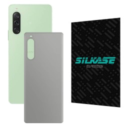 Folie skin SILKASE pentru Sony Xperia 10 V, gri ice, protectie spate telefon