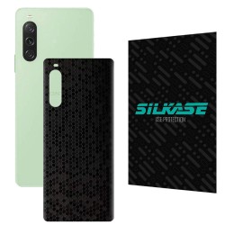 Folie skin SILKASE pentru Sony Xperia 10 V, negru hexa, protectie spate telefon