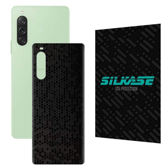 Folie skin SILKASE pentru Sony Xperia 10 V, negru hexa, protectie spate telefon (SILKASE, Xperia 10 V) by www.silkase.ro Folie skin SILKASE pentru Sony Xperia 10 V, negru hexa, protectie spate telefon (Xperia 10 V, S1140) by www.silkase.ro