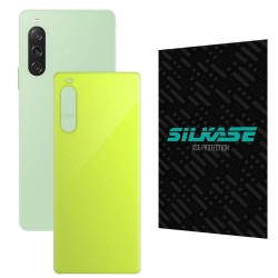 Folie skin SILKASE pentru Sony Xperia 10 V, verde neon, protectie spate telefon