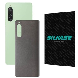Folie skin SILKASE pentru Sony Xperia 10 V, gri brushed, protectie spate telefon Folie skin SILKASE pentru Sony Xperia 10 V, gri brushed, protectie spate telefon