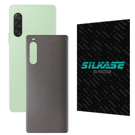 Folie skin SILKASE pentru Sony Xperia 10 V, gri brushed, protectie spate telefon (SILKASE, Xperia 10 V) by www.silkase.ro Folie skin SILKASE pentru Sony Xperia 10 V, gri brushed, protectie spate telefon (Xperia 10 V, S1133) by www.silkase.ro