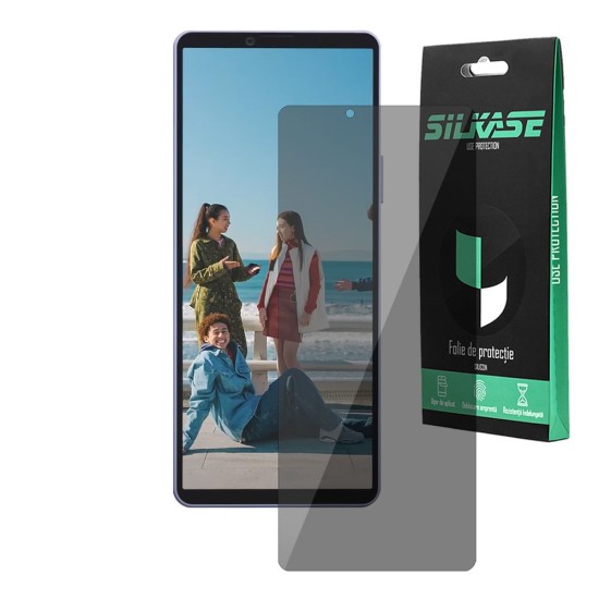 Folie privacy SILKASE pentru Sony Xperia 10 V, protectie ecran, silicon (Xperia 10 V, F5889) by www.silkase.ro