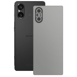 Folie skin SILKASE, pentru Sony Xperia 5 V, gri ice, protectie spate telefon
