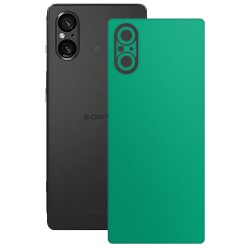 Folie skin SILKASE, pentru Sony Xperia 5 V, turcoaz mat, protectie spate telefon