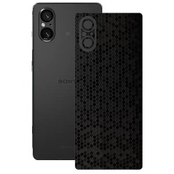 Folie skin SILKASE, pentru Sony Xperia 5 V, negru hexa, protectie spate telefon