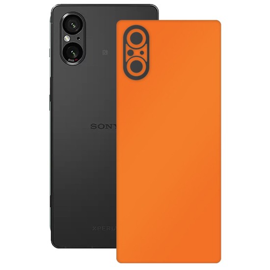 Folie skin SILKASE, pentru Sony Xperia 5 V, portocaliu mat, protectie spate telefon (SILKASE, Xperia 5 V) by www.silkase.ro Folie skin SILKASE, pentru Sony Xperia 5 V, portocaliu mat, protectie spate telefon (Xperia 5 V, S1622) by www.silkase.ro