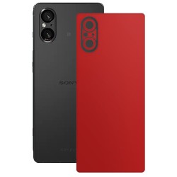 Folie skin SILKASE, pentru Sony Xperia 5 V, rosu, protectie spate telefon
