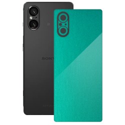 Folie skin SILKASE, pentru Sony Xperia 5 V, turcoaz metalic, protectie spate telefon