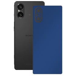 Folie skin SILKASE, pentru Sony Xperia 5 V, albastru inchis mat, protectie spate telefon