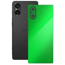 Folie skin SILKASE, pentru Sony Xperia 5 V, verde neon, protectie spate telefon