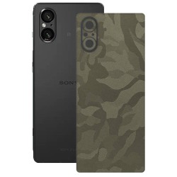 Folie skin SILKASE, pentru Sony Xperia 5 V, camo verde, protectie spate telefon