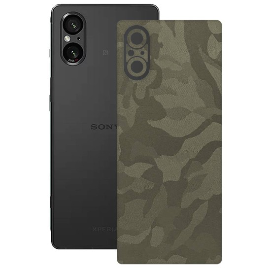 Folie skin SILKASE, pentru Sony Xperia 5 V, camo verde, protectie spate telefon (SILKASE, Xperia 5 V) by www.silkase.ro Folie skin SILKASE, pentru Sony Xperia 5 V, camo verde, protectie spate telefon (Xperia 5 V, S1611) by www.silkase.ro