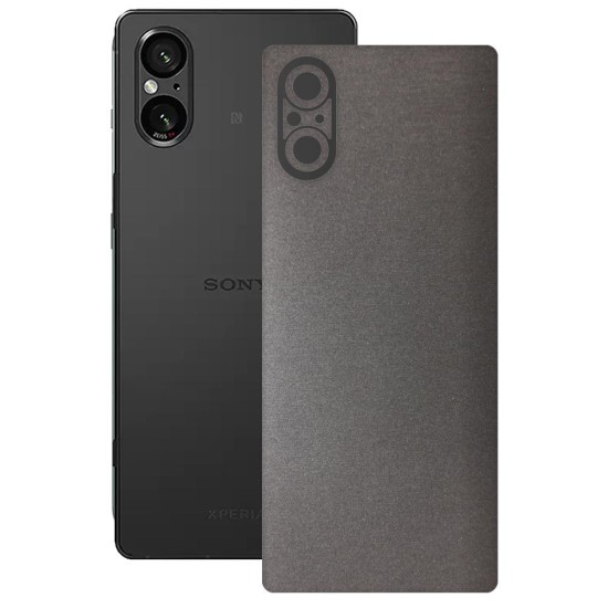Folie skin SILKASE, pentru Sony Xperia 5 V, gri brushed, protectie spate telefon (SILKASE, Xperia 5 V) by www.silkase.ro Folie skin SILKASE, pentru Sony Xperia 5 V, gri brushed, protectie spate telefon (Xperia 5 V, S1613) by www.silkase.ro