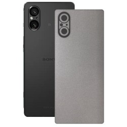 Folie skin SILKASE, pentru Sony Xperia 5 V, gri deschis, protectie spate telefon